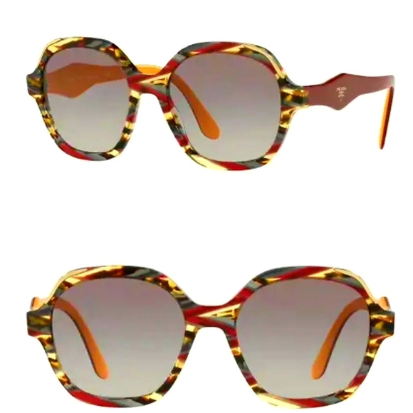 PRADA PR_06USF TH63E2/havana/ears bordeaux yellow - Picture 2 of 4